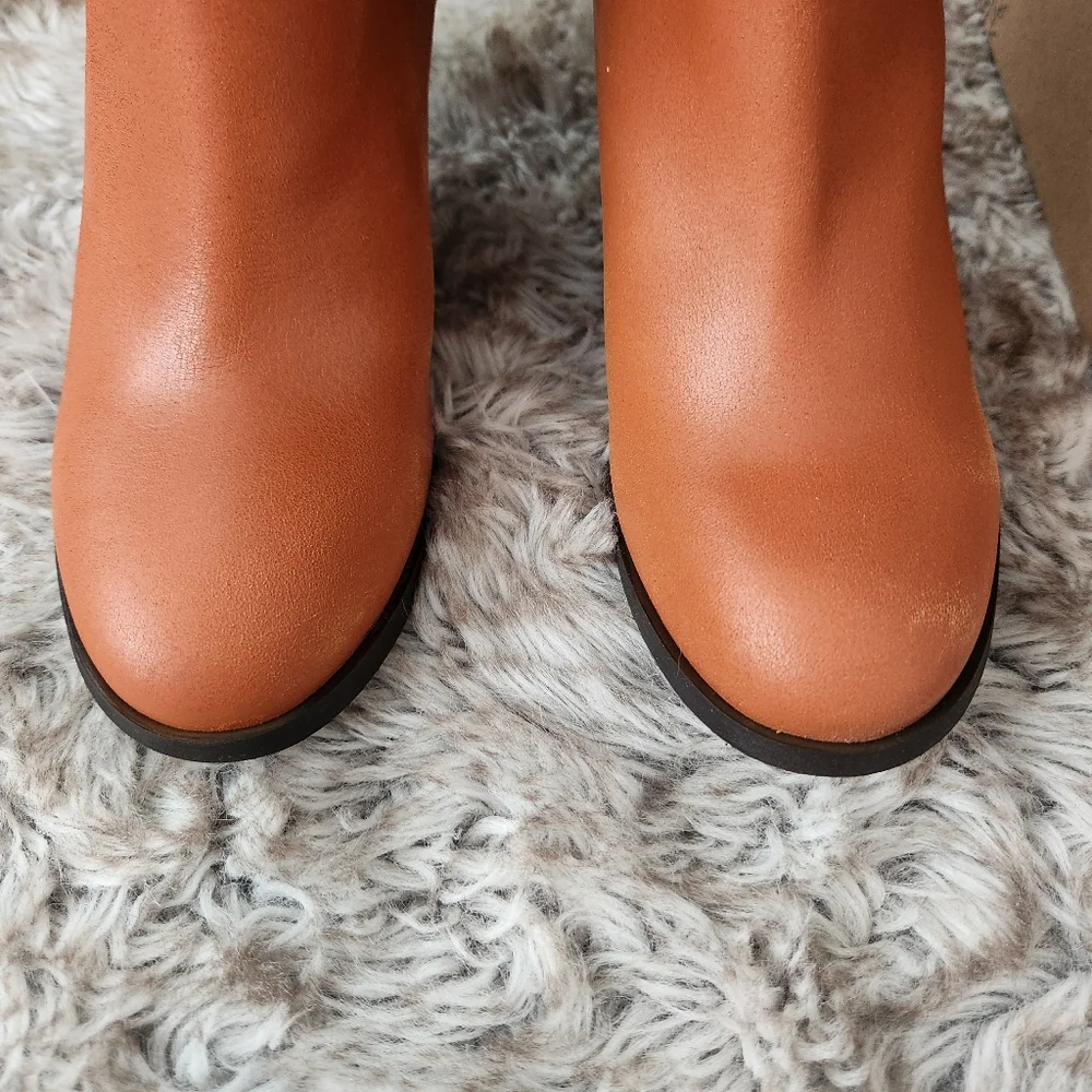Free People‎ Georgie Over-the-knee Boots in Saddle Brown Leather